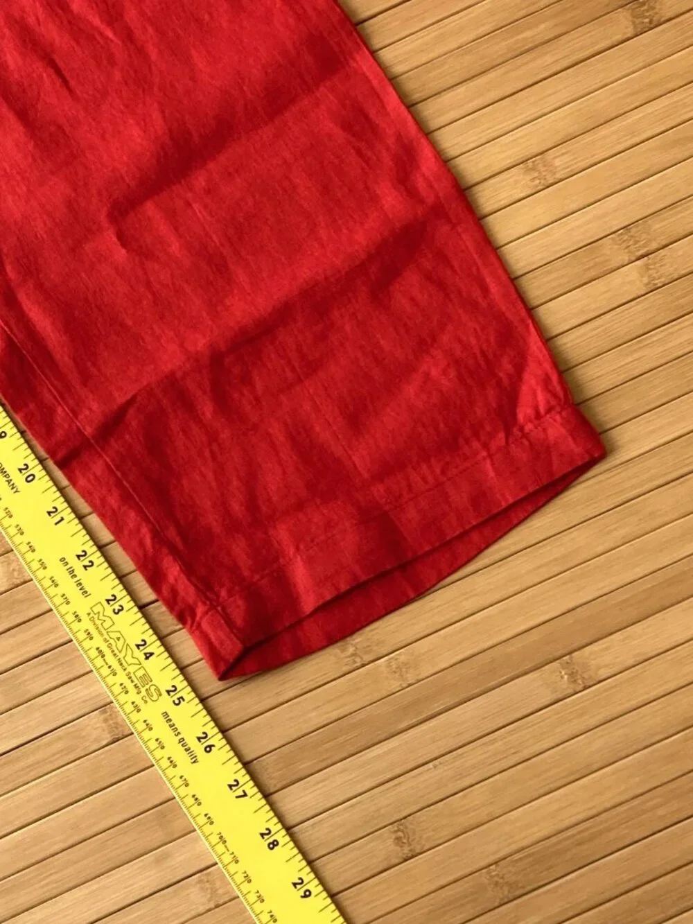 Quince 100% European Linen Ankle Pants Pull On Women Small S Chile Red NWT